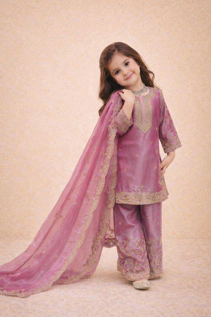 Ynf Pure Silk KESH415 244 Kids Wear Wholesale Kids Sharara Kids Designer Frock Kids Party Wear Ethnic Manufacturer- Kids Exports