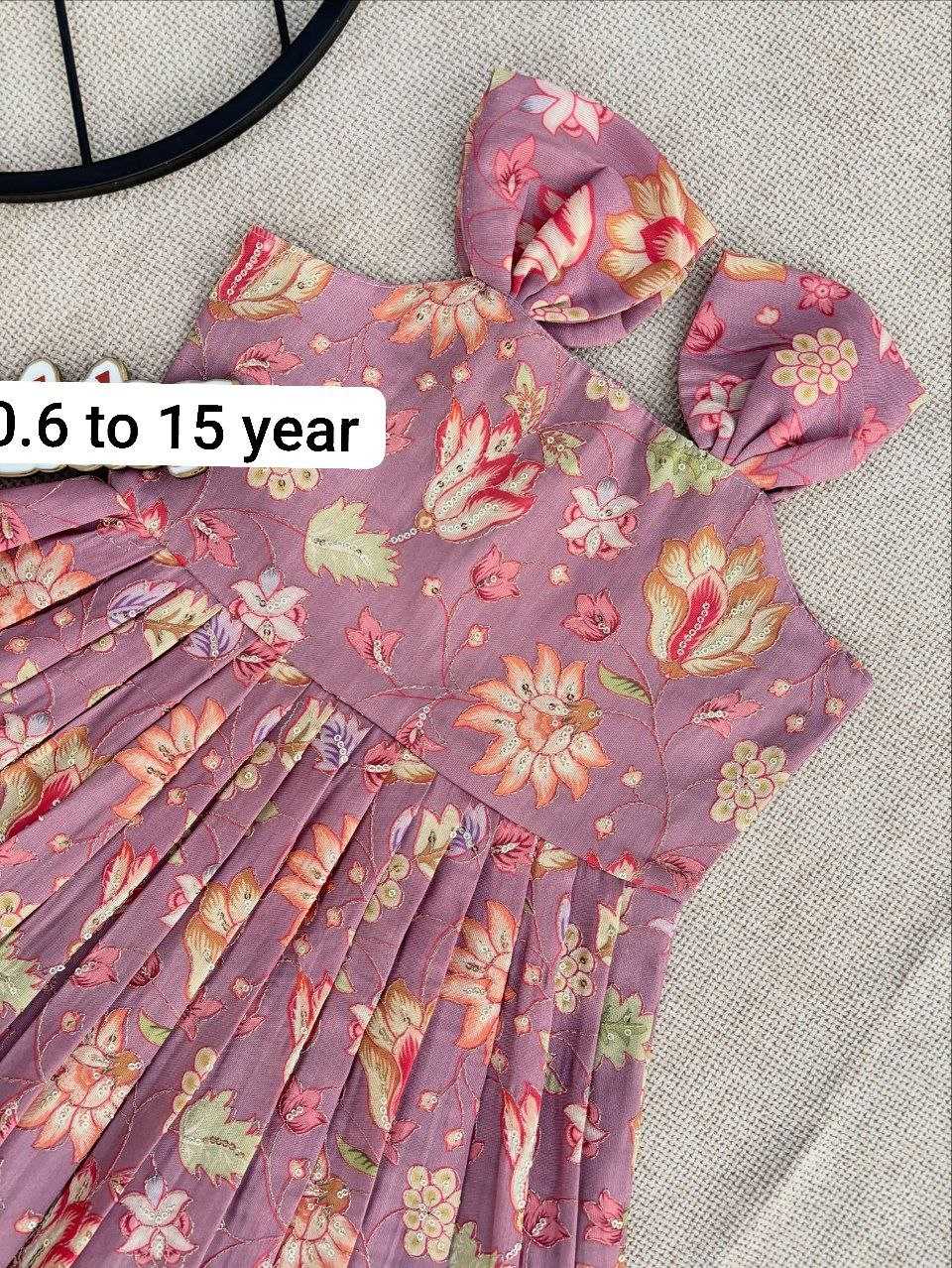 Ynf Soft Cotton KESH107 SOFT Kids Wear Wholesale Kids Gown Embroidered Frock Kids Designer Frock Manufacturer- Kids Exports