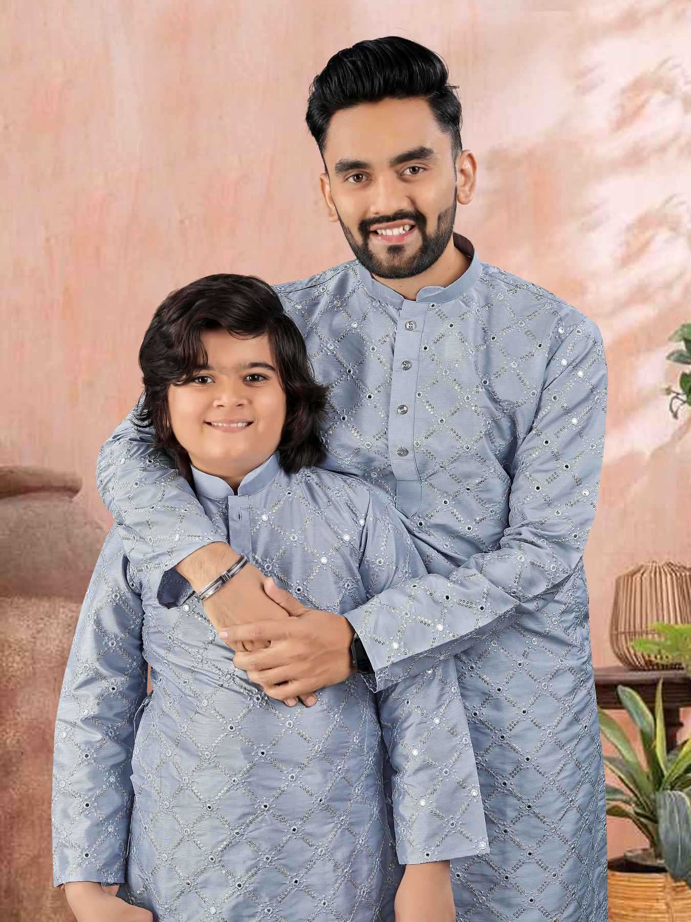 Ynf Soft Silk KESH747 GOLDEN Kids Wear Wholesale Boys Kurta Pyjama Kids Festive Wear Kids Party Wear Ethnic Manufacturer- Kids Exports