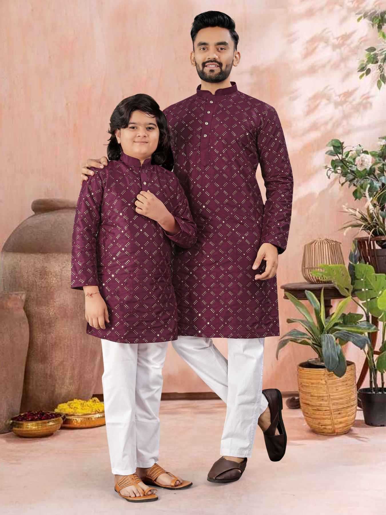 Ynf Soft Silk KESH747 GOLDEN Kids Wear Wholesale Boys Kurta Pyjama Kids Festive Wear Kids Party Wear Ethnic Manufacturer- Kids Exports