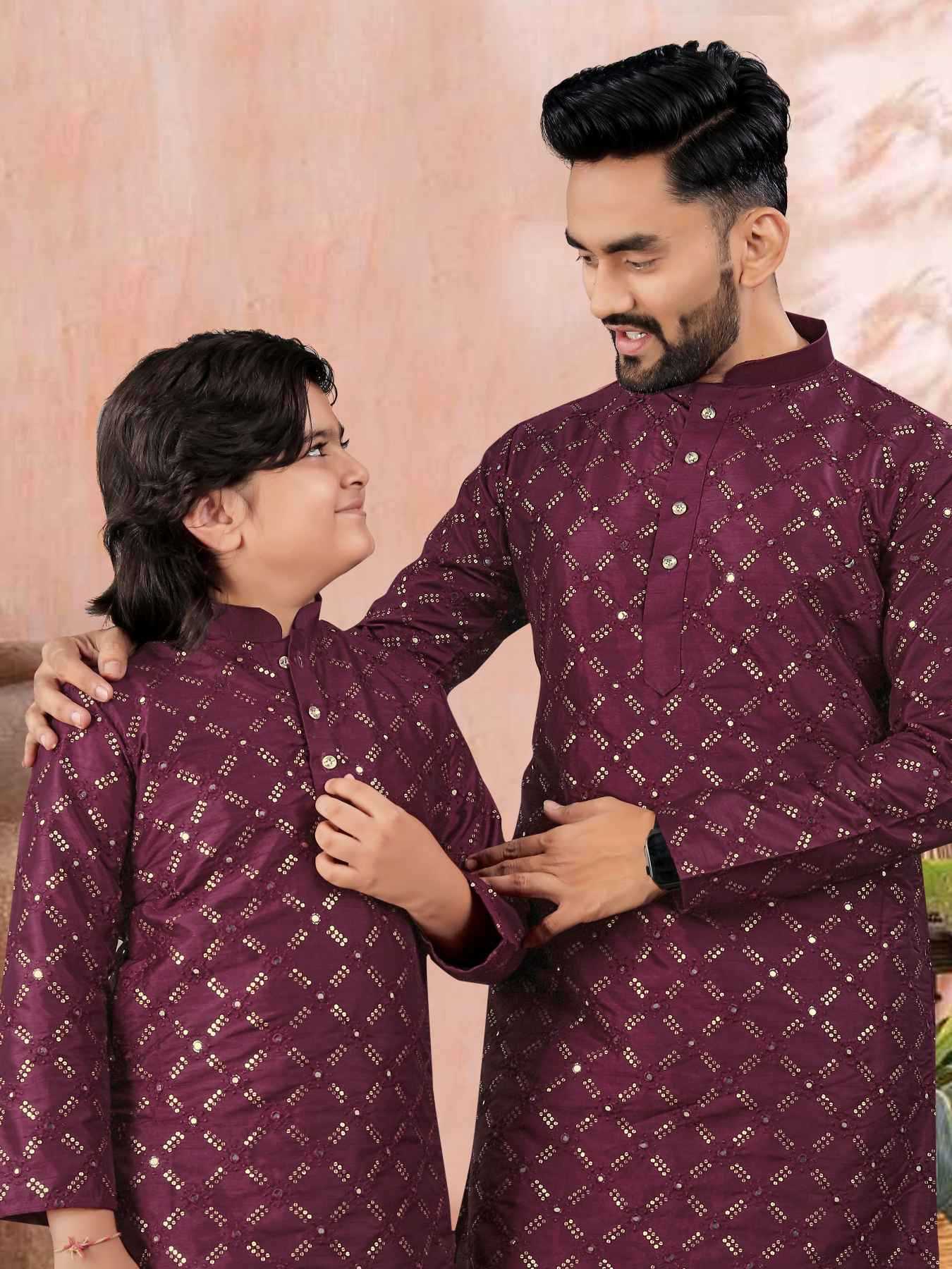 Ynf Soft Silk KESH747 GOLDEN Kids Wear Wholesale Boys Kurta Pyjama Kids Festive Wear Kids Party Wear Ethnic Manufacturer- Kids Exports