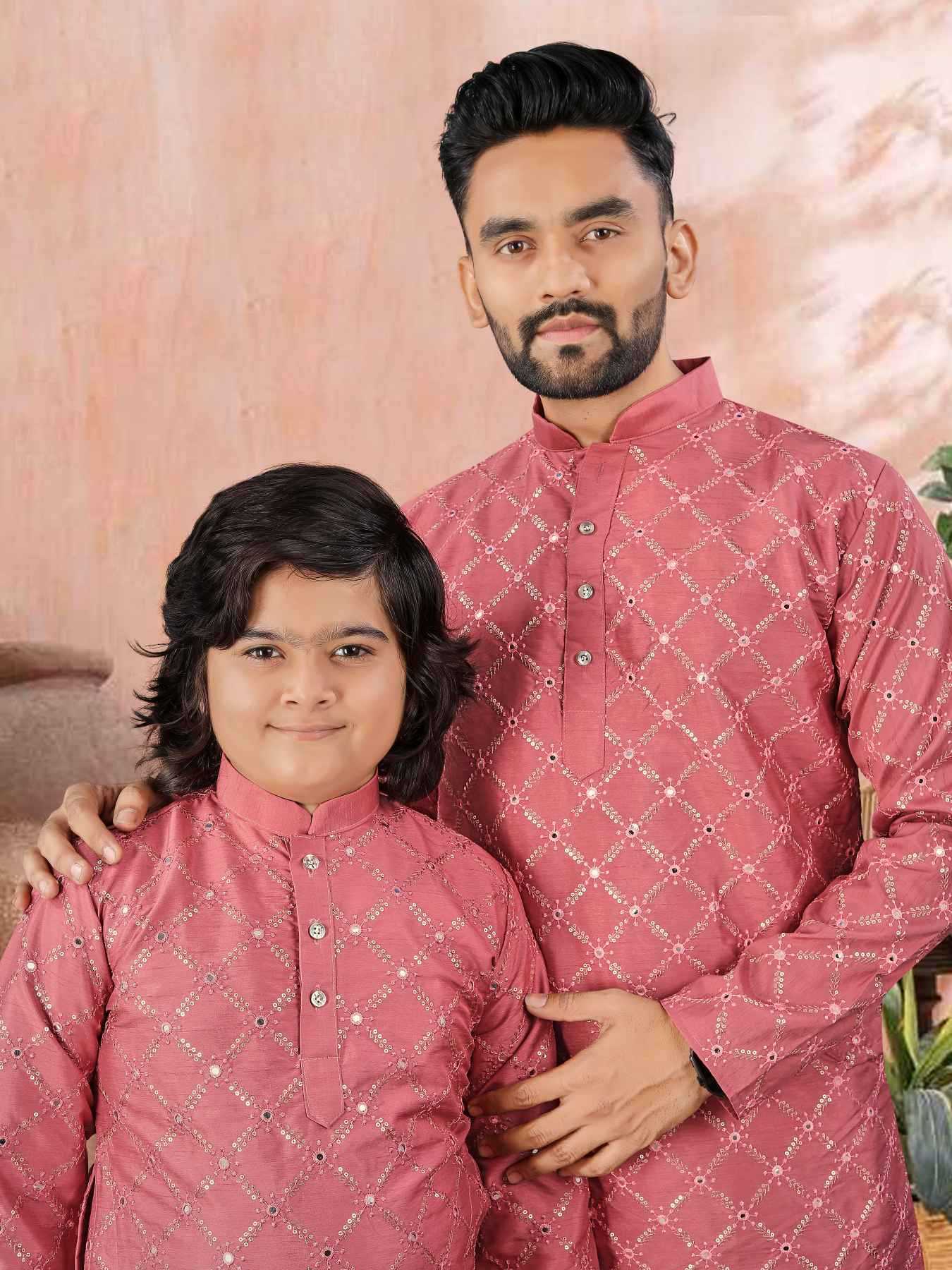 Ynf Soft Silk KESH747 GOLDEN Kids Wear Wholesale Boys Kurta Pyjama Kids Festive Wear Kids Party Wear Ethnic Manufacturer- Kids Exports