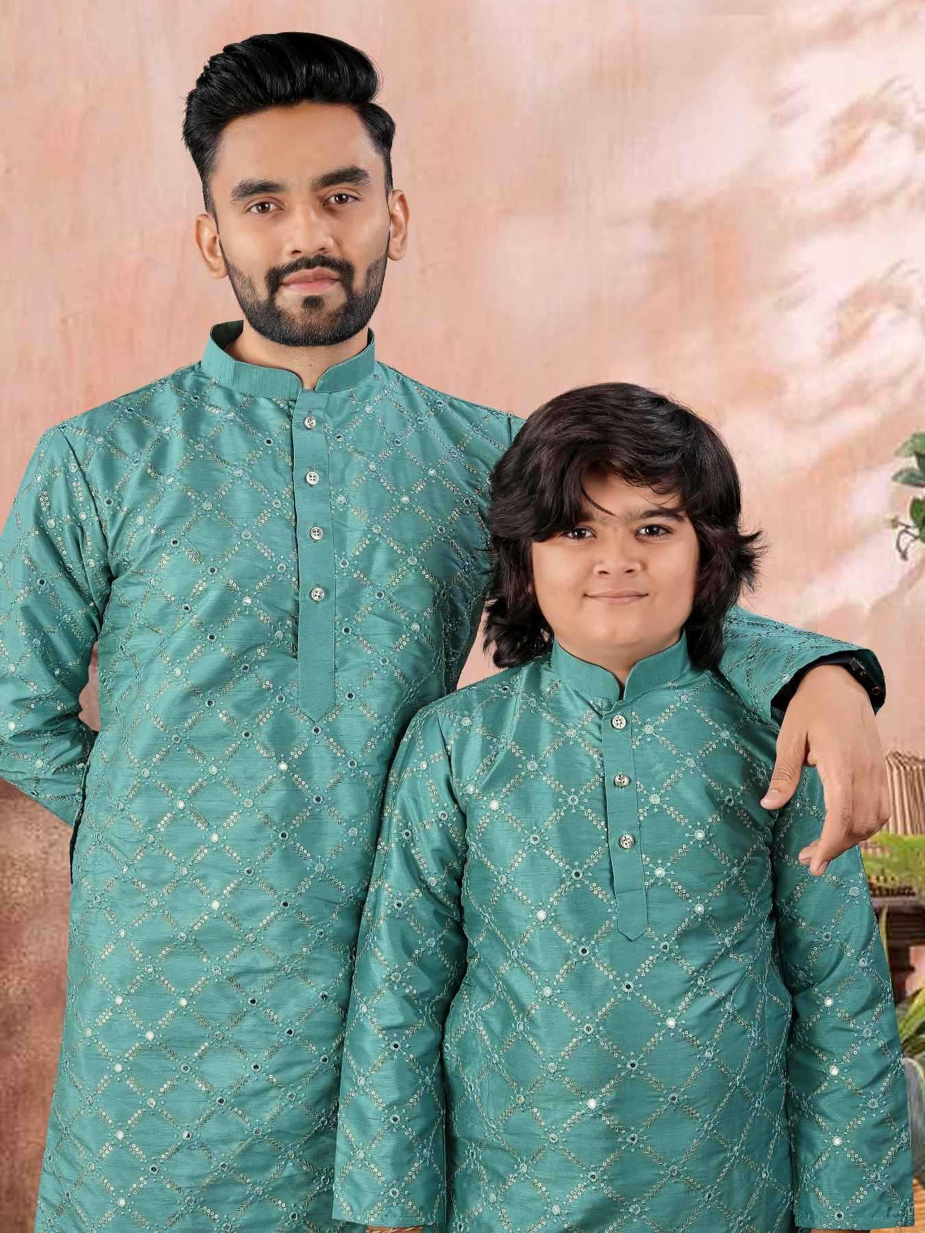 Ynf Soft Silk KESH747 GOLDEN Kids Wear Wholesale Boys Kurta Pyjama Kids Festive Wear Kids Party Wear Ethnic Manufacturer- Kids Exports