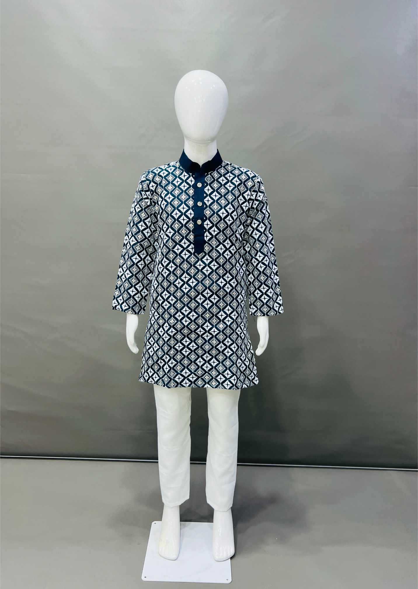 Ynf Soft Silk KESH747 MIRROR Kids Wear Wholesale Boys Kurta Pyjama Boys Ethnic Wear Kids Party Wear Ethnic Manufacturer- Kids Exports