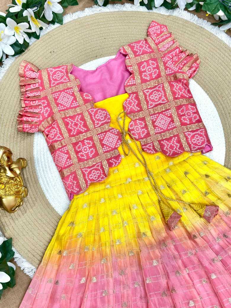 Ynf Viscose KESH505 Coat Kids Wear Wholesale Kids Gown Kids Designer Frock Kids Party Wear Ethnic Manufacturer- Kids Exports