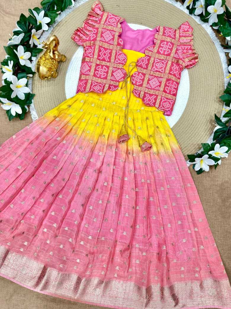 Ynf Viscose KESH505 Coat Kids Wear Wholesale Kids Gown Kids Designer Frock Kids Party Wear Ethnic Manufacturer- Kids Exports