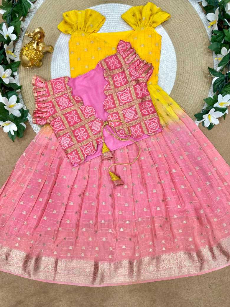 Ynf Viscose KESH505 Coat Kids Wear Wholesale Kids Gown Kids Designer Frock Kids Party Wear Ethnic Manufacturer- Kids Exports