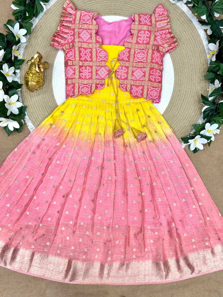 Ynf Viscose KESH505 Coat Kids Wear Wholesale Kids Gown Kids Designer Frock Kids Party Wear Ethnic Manufacturer- Kids Exports