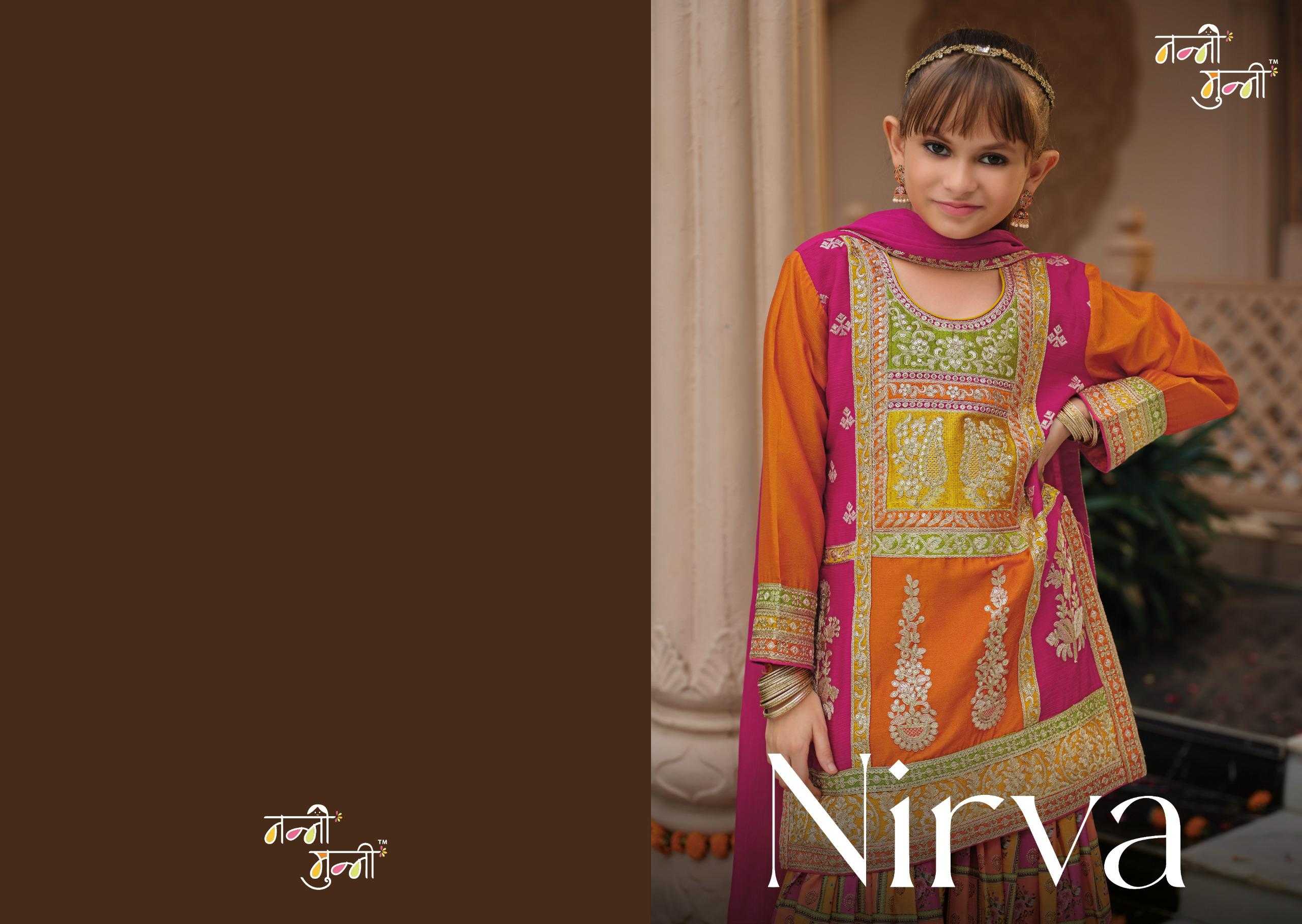 Ynf Chinon KESH530 NIRVA Kids Wear Wholesale Kids Suit Kids Anarkali Suits Manufacturer- Kids Exports