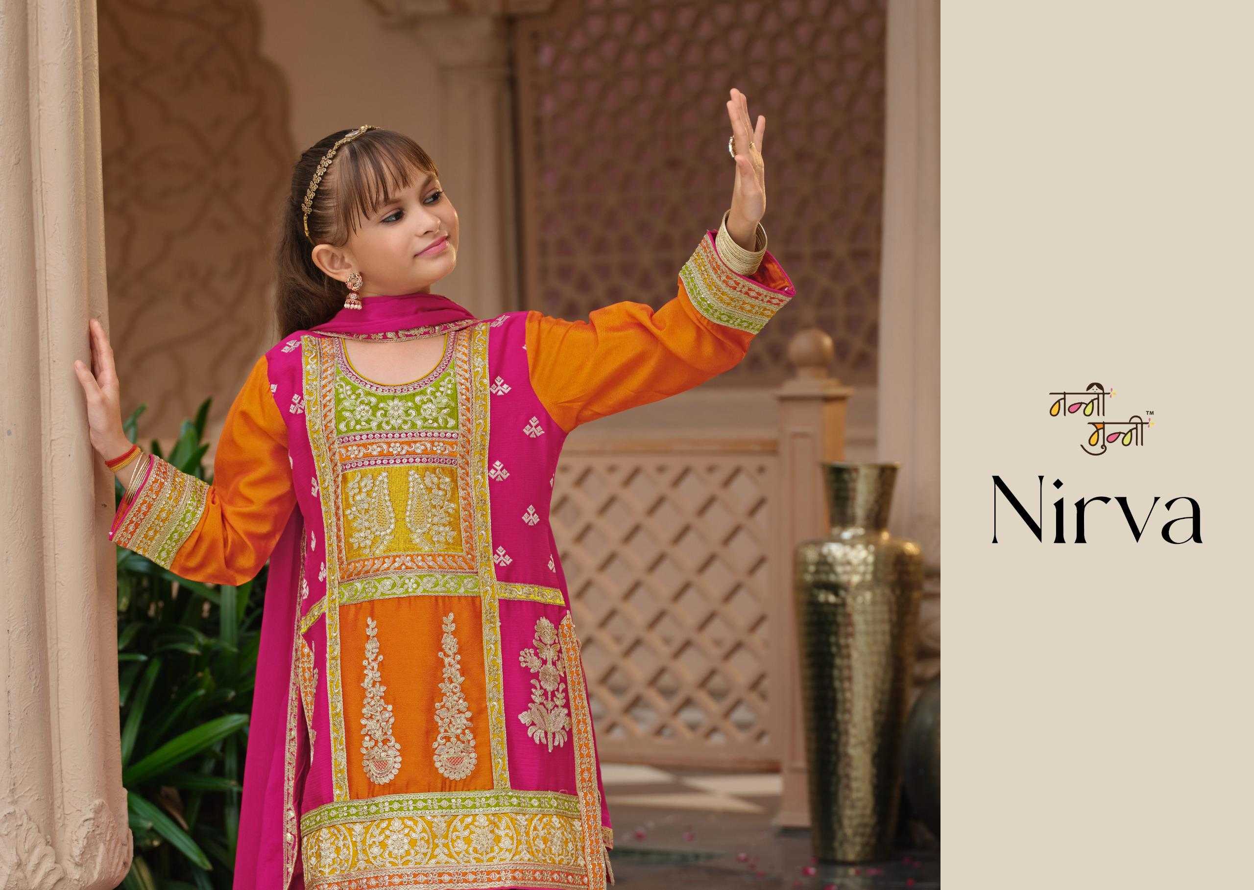 Ynf Chinon KESH530 NIRVA Kids Wear Wholesale Kids Suit Kids Anarkali Suits Manufacturer- Kids Exports