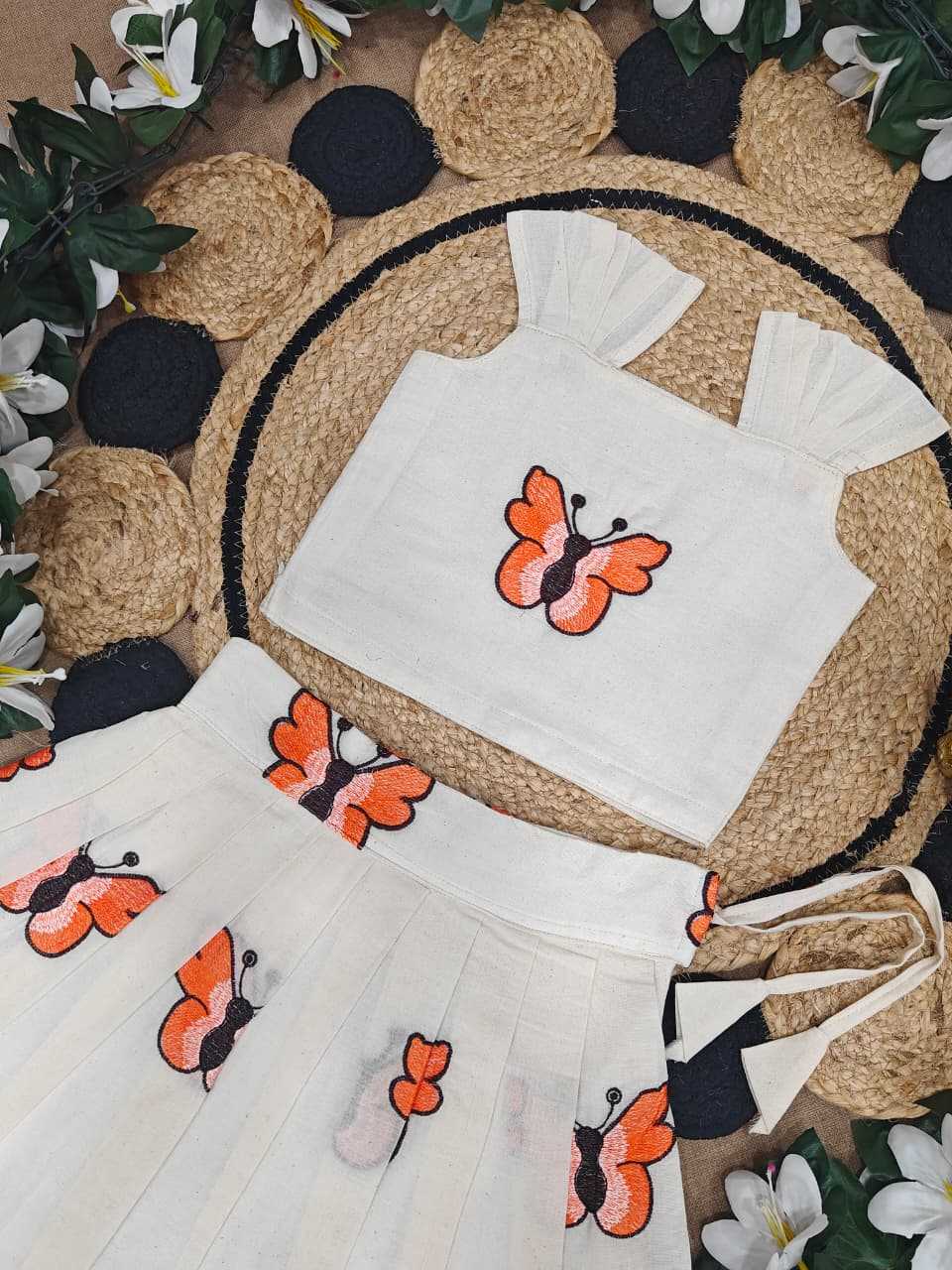 Ynf Cotton KESH505 BUTTERFLY Kids Wear Wholesale Kids Lehenga Embroidered Frock Kids Designer Frock Manufacturer- Kids Exports