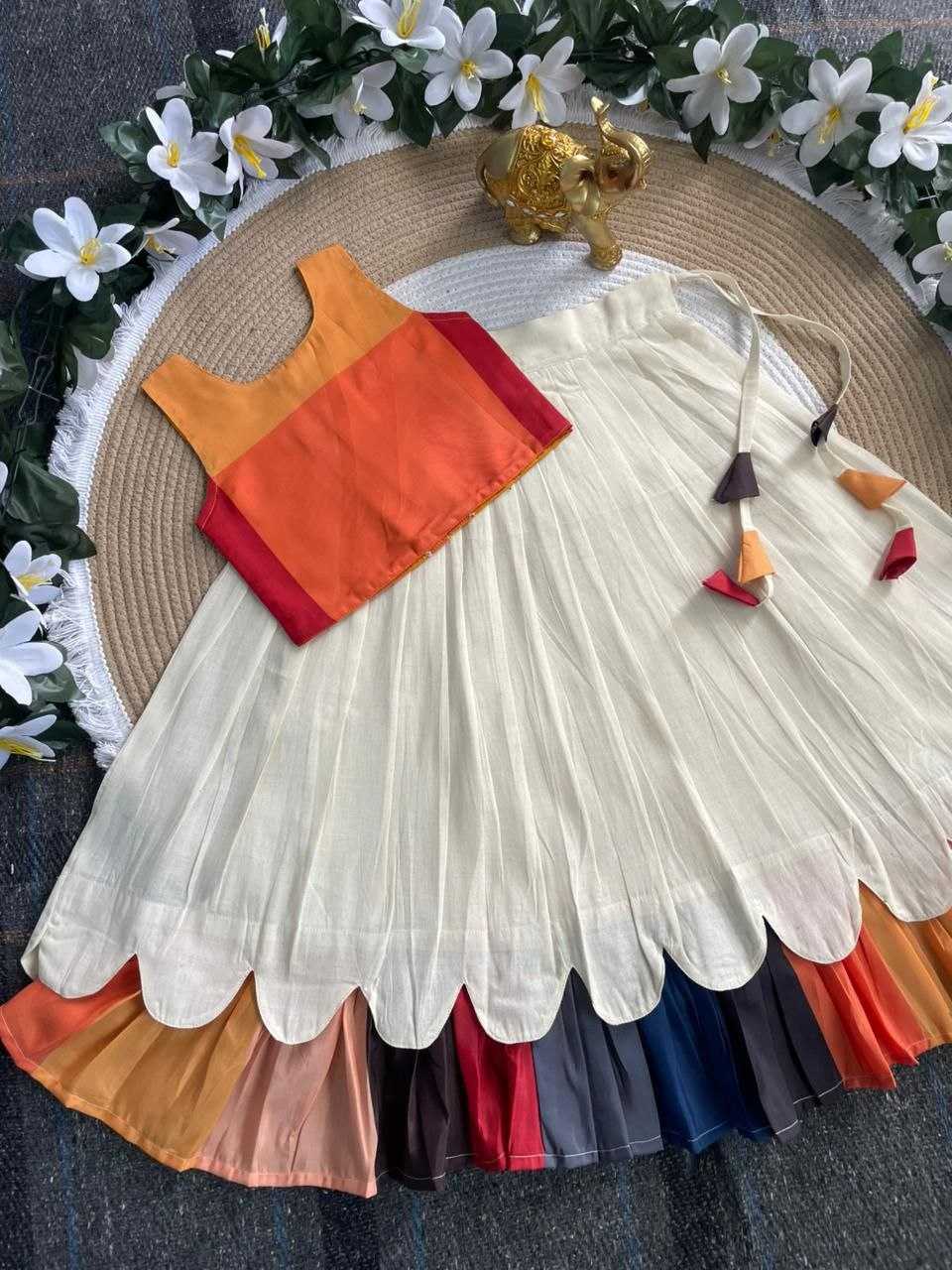 Ynf Cotton KESH505 Kanakambaram Kids Wear Wholesale Kids Lehenga Kids Designer Frock Kids Party Wear Ethnic Manufacturer- Kids Exports
