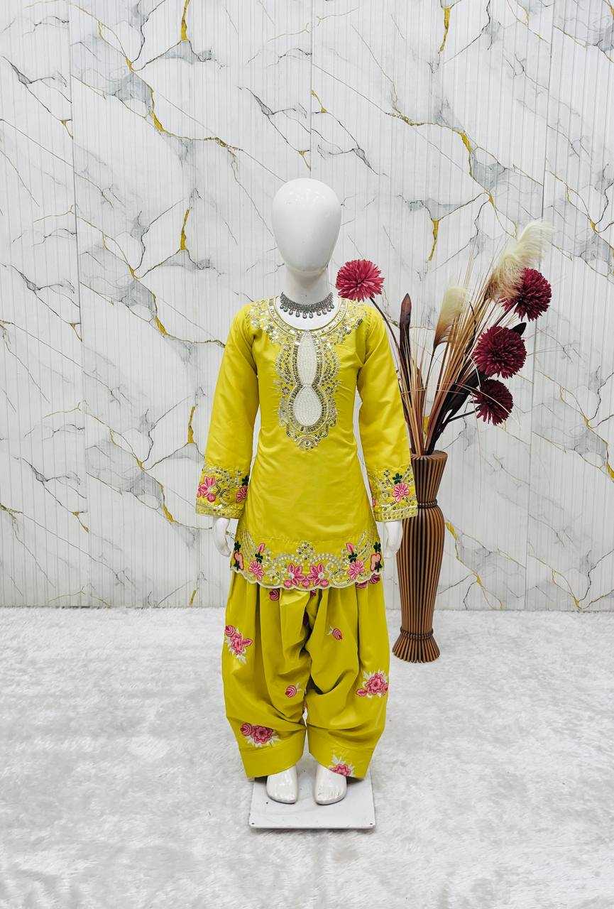Ynf Crepe RIN234 245 Kids Wear Wholesale Kids Top & Pant Kids Festive Wear Kids Party Wear Ethnic Manufacturer- Kids Exports