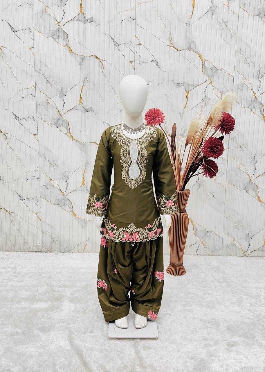 Ynf Crepe RIN234 245 Kids Wear Wholesale Kids Top & Pant Kids Festive Wear Kids Party Wear Ethnic Manufacturer- Kids Exports