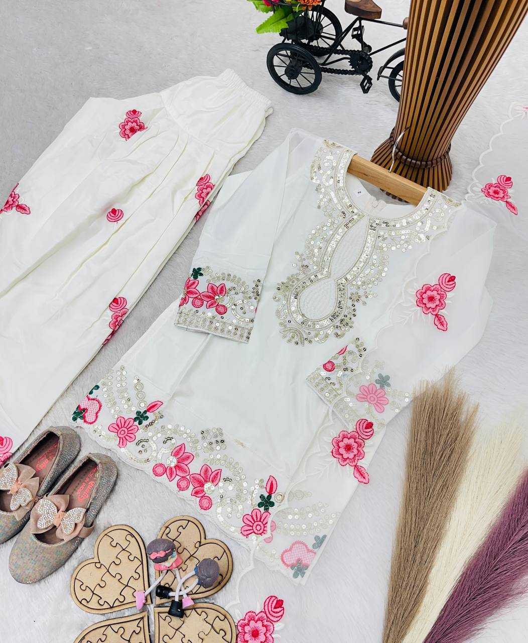 Ynf Crepe RIN234 245 Kids Wear Wholesale Kids Top & Pant Kids Festive Wear Kids Party Wear Ethnic Manufacturer- Kids Exports