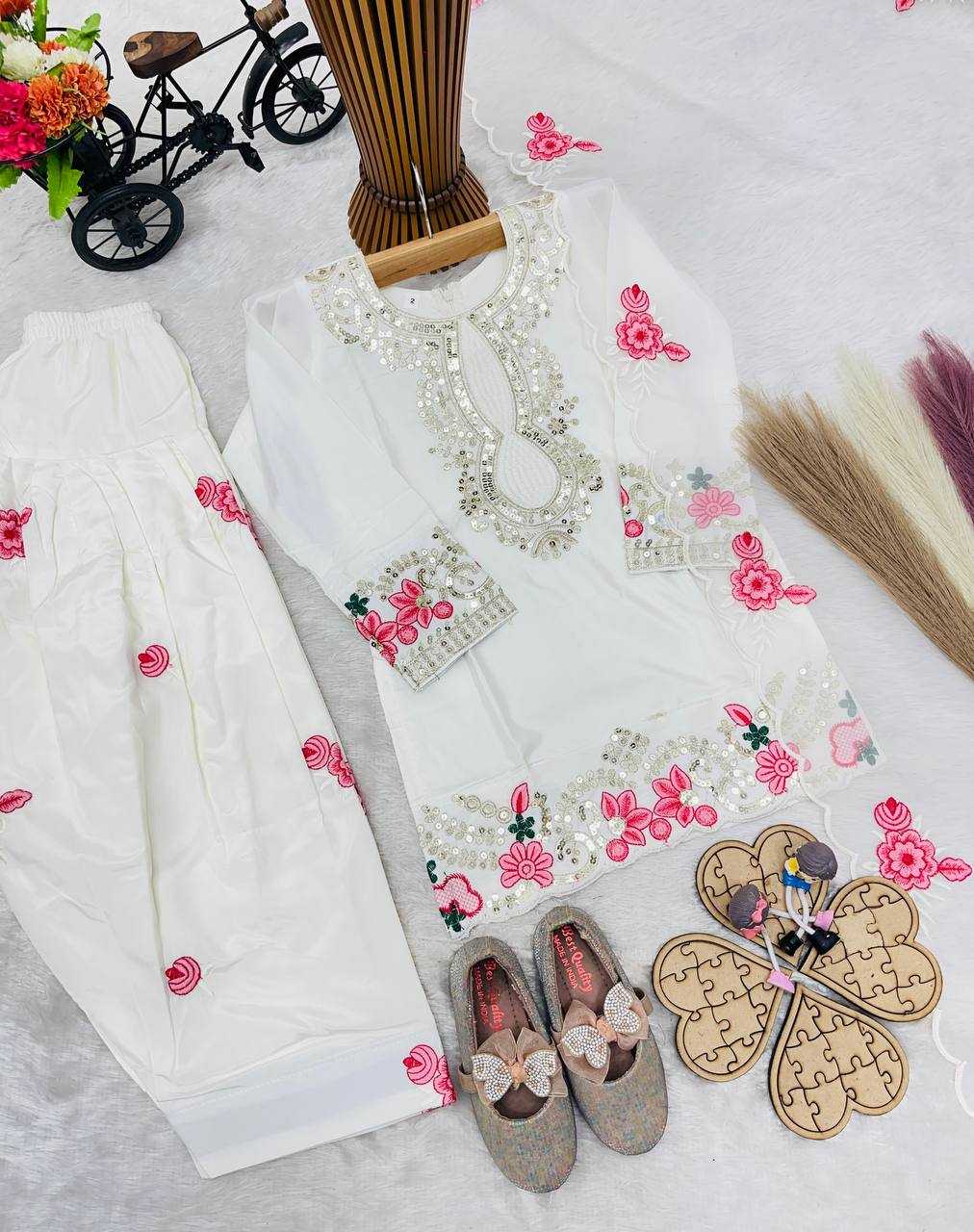 Ynf Crepe RIN234 245 Kids Wear Wholesale Kids Top & Pant Kids Festive Wear Kids Party Wear Ethnic Manufacturer- Kids Exports