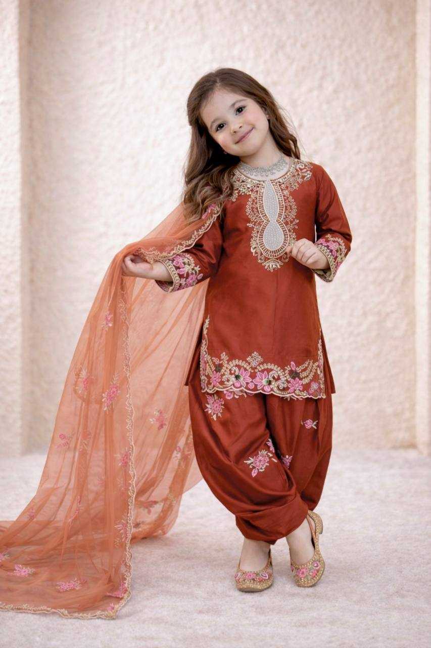 Ynf Crepe RIN234 245 Kids Wear Wholesale Kids Top & Pant Kids Festive Wear Kids Party Wear Ethnic Manufacturer- Kids Exports