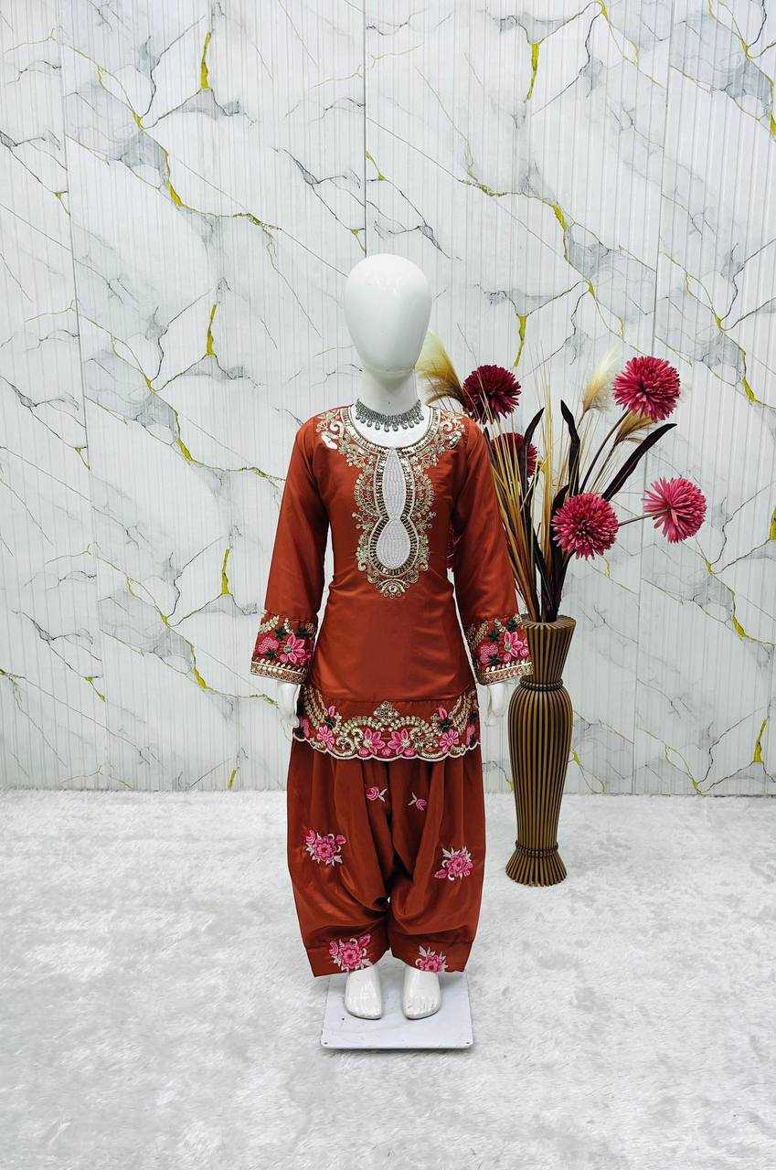 Ynf Crepe RIN234 245 Kids Wear Wholesale Kids Top & Pant Kids Festive Wear Kids Party Wear Ethnic Manufacturer- Kids Exports