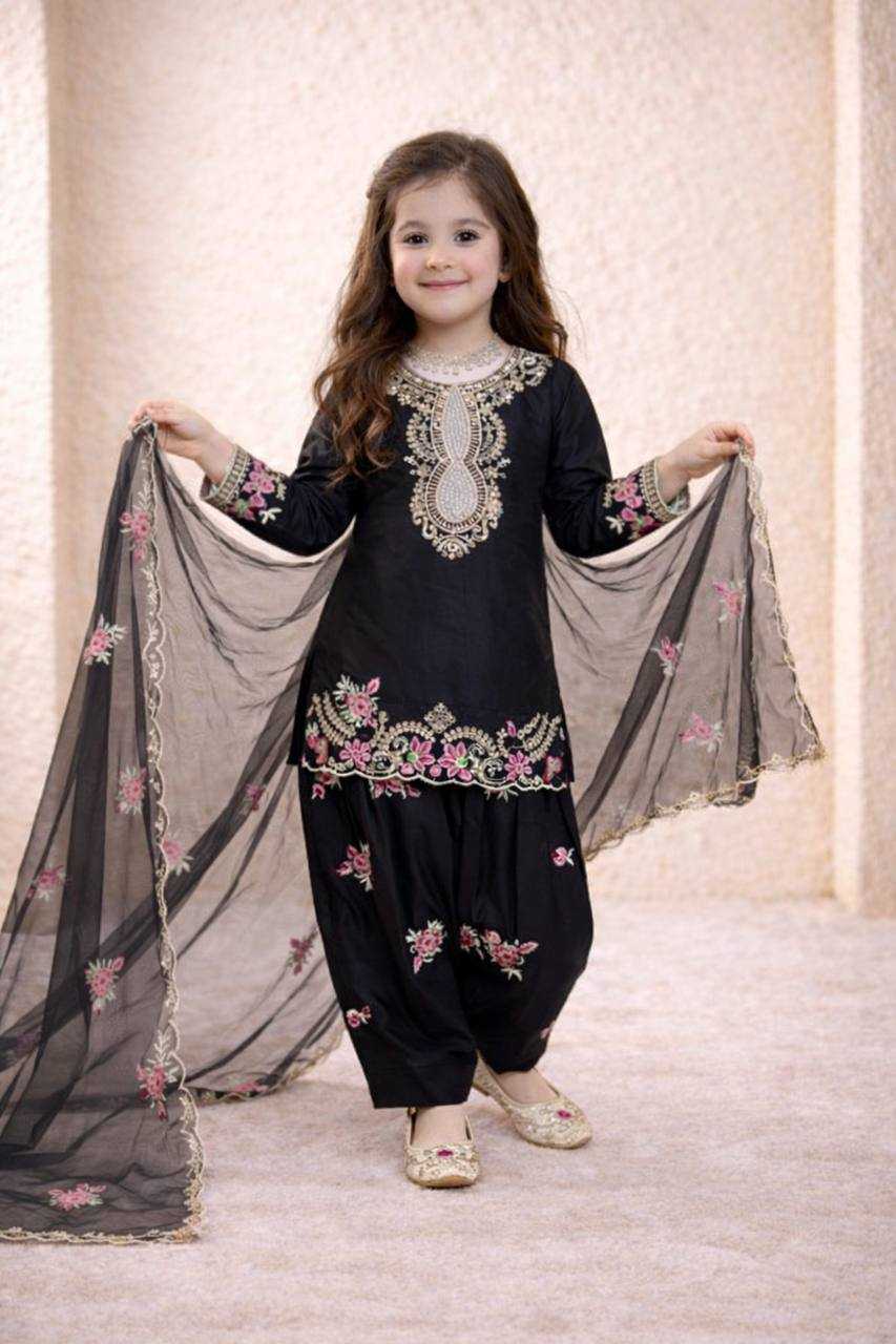 Ynf Crepe RIN234 245 Kids Wear Wholesale Kids Top & Pant Kids Festive Wear Kids Party Wear Ethnic Manufacturer- Kids Exports