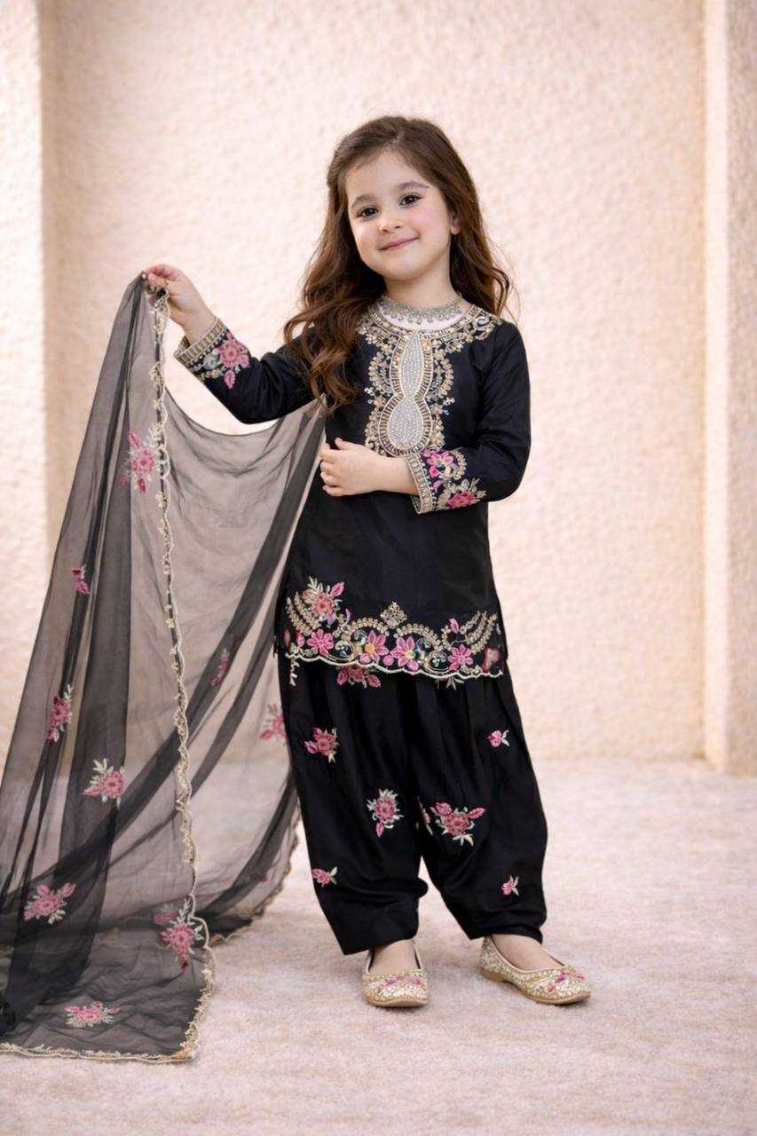 Ynf Crepe RIN234 245 Kids Wear Wholesale Kids Top & Pant Kids Festive Wear Kids Party Wear Ethnic Manufacturer- Kids Exports