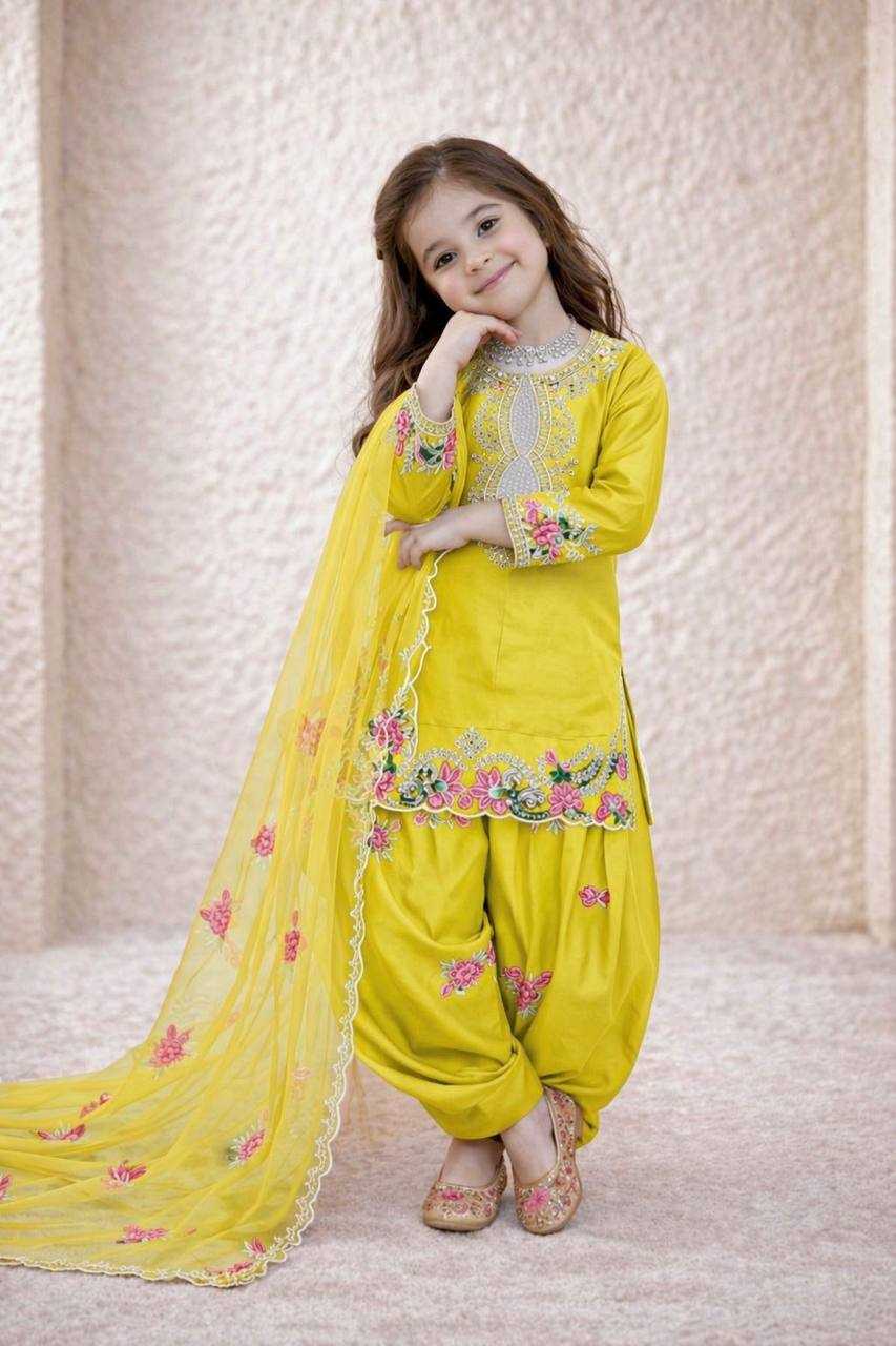 Ynf Crepe RIN234 245 Kids Wear Wholesale Kids Top & Pant Kids Festive Wear Kids Party Wear Ethnic Manufacturer- Kids Exports