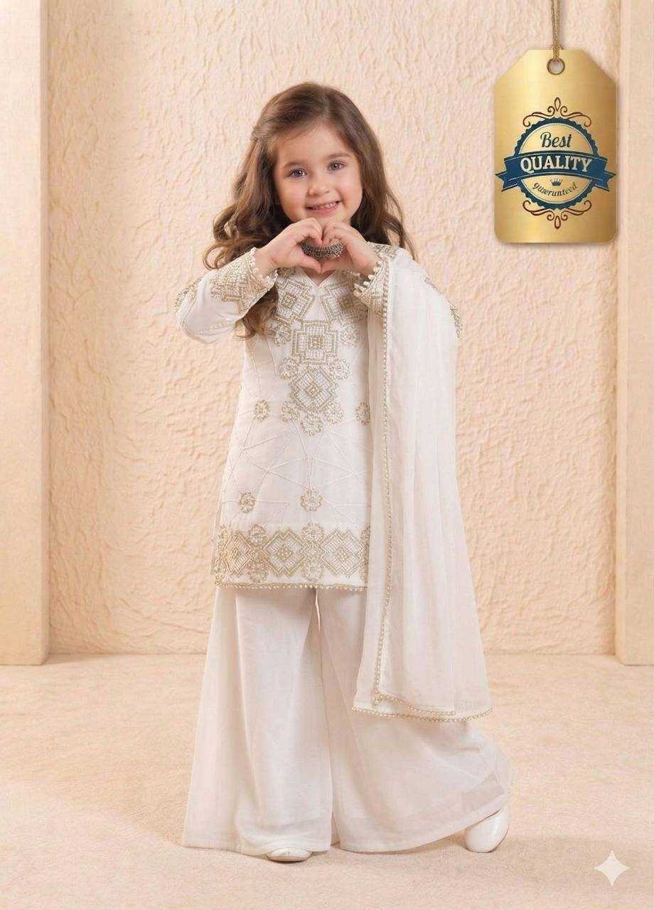 Ynf Faux Georgette RIN234 247 Kids Wear Wholesale Kids Top & Pant Kids Traditional Outfits Kids Party Wear Ethnic Manufacturer- Kids Exports