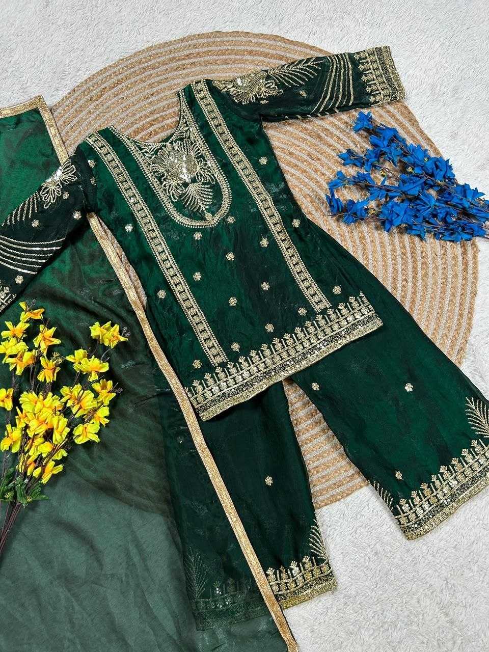 Ynf FENDY KESH167 Party Kids Wear Wholesale Kids Top & Pant Embroidered Frock Kids Party Wear Ethnic Manufacturer- Kids Exports