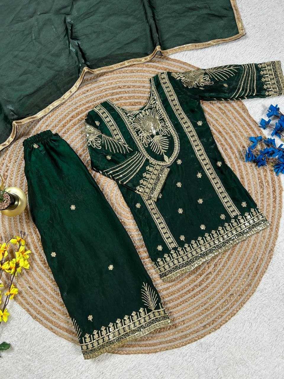 Ynf FENDY KESH167 Party Kids Wear Wholesale Kids Top & Pant Embroidered Frock Kids Party Wear Ethnic Manufacturer- Kids Exports