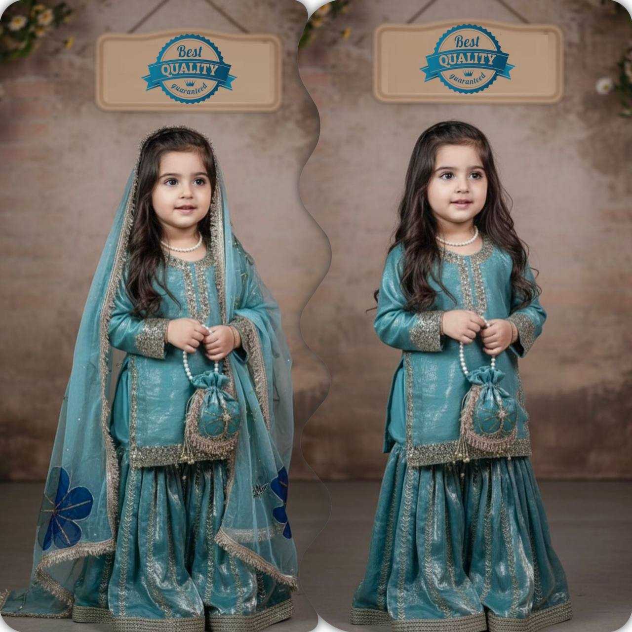Ynf FENDY RIN234 246 Kids Wear Wholesale Kids Sharara Kids Suit Kids Party Wear Ethnic Manufacturer- Kids Exports