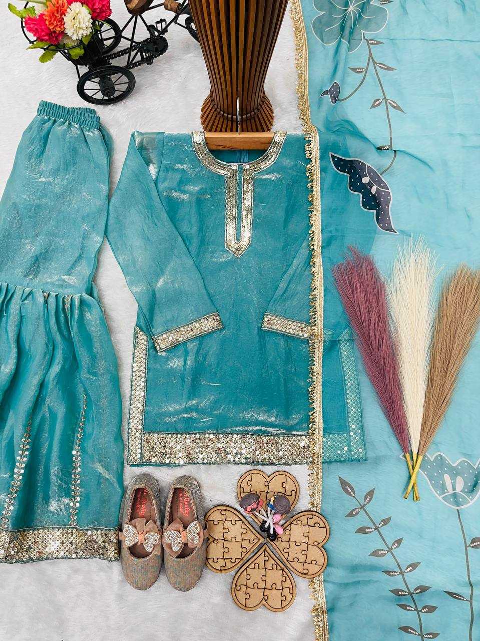 Ynf FENDY RIN234 246 Kids Wear Wholesale Kids Sharara Kids Suit Kids Party Wear Ethnic Manufacturer- Kids Exports
