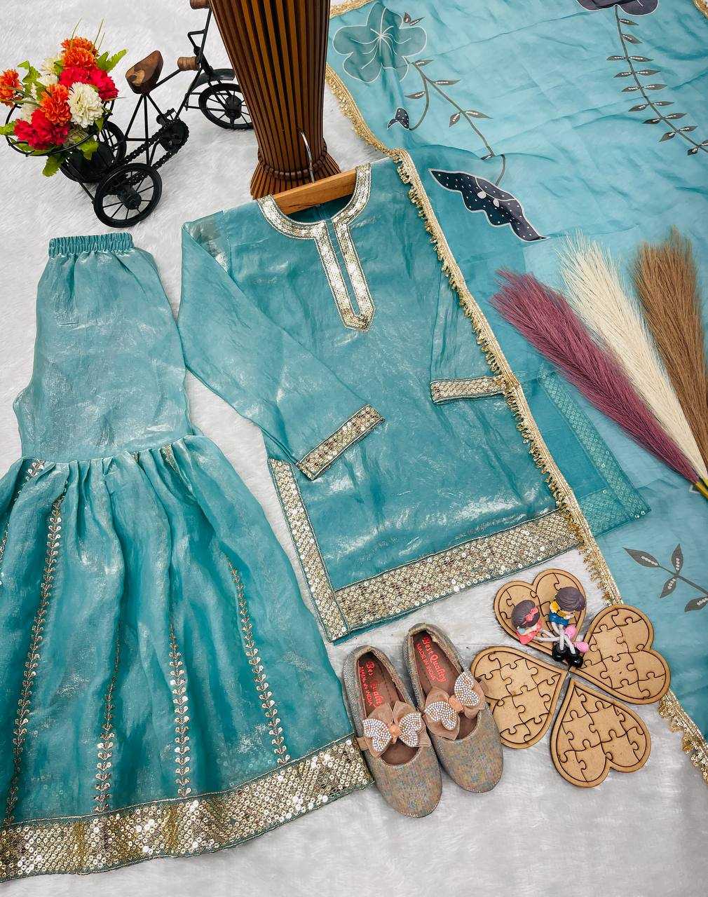 Ynf FENDY RIN234 246 Kids Wear Wholesale Kids Sharara Kids Suit Kids Party Wear Ethnic Manufacturer- Kids Exports
