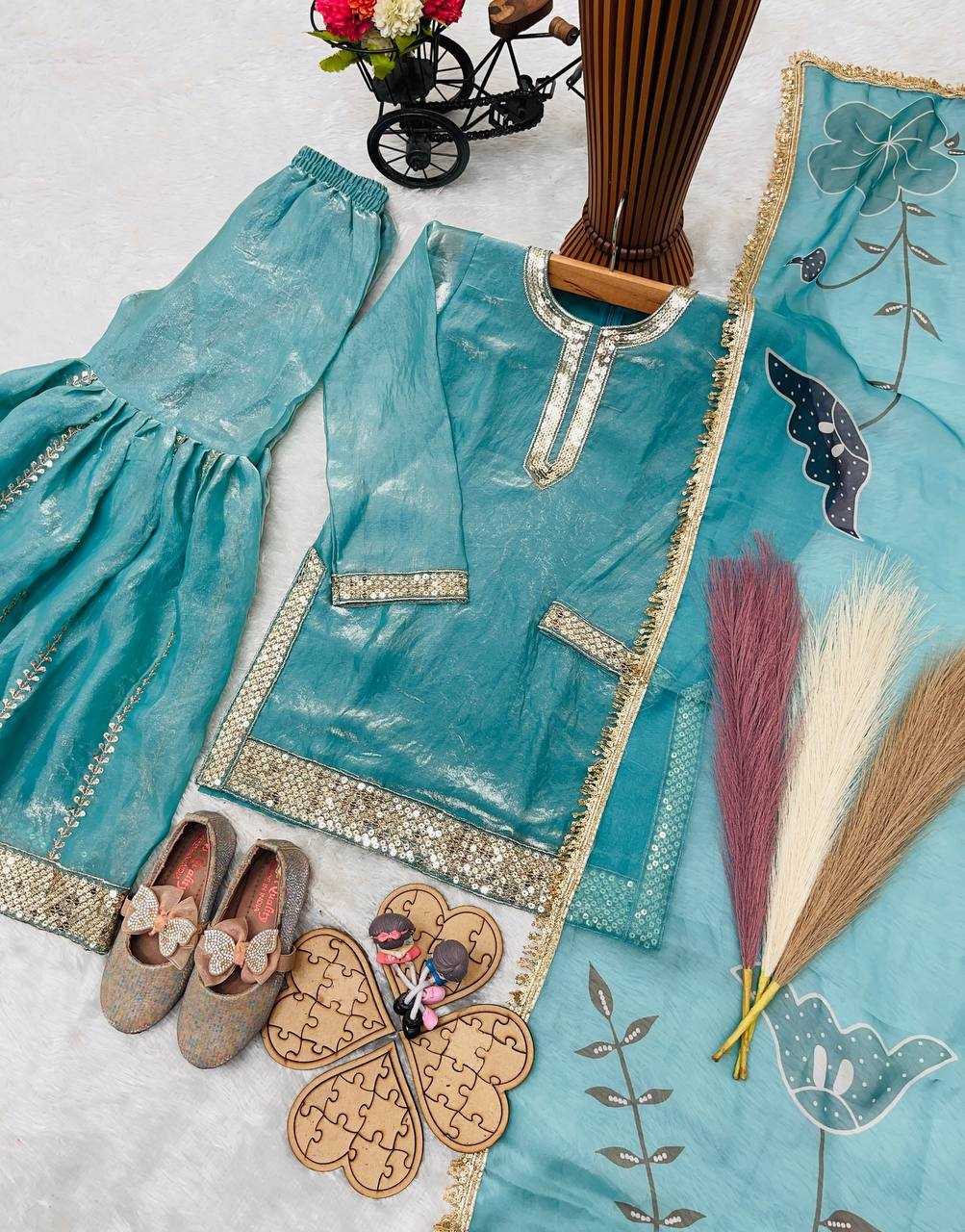 Ynf FENDY RIN234 246 Kids Wear Wholesale Kids Sharara Kids Suit Kids Party Wear Ethnic Manufacturer- Kids Exports