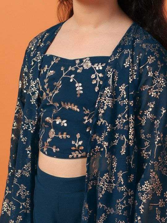 Ynf Georgette KESH461 246 Kids Wear Wholesale Kids Top & Pant Kids Traditional Outfits Kids Party Wear Ethnic Manufacturer- Kids Exports