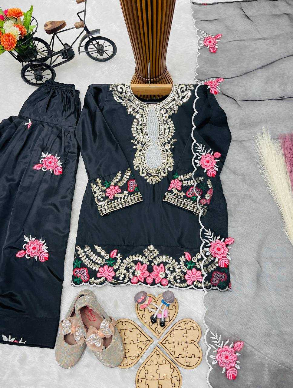 Ynf Heavy Crepe RIN234 245 Kids Wear Wholesale Kids Suit Kids Festive Wear Kids Party Wear Ethnic Manufacturer- Kids Exports
