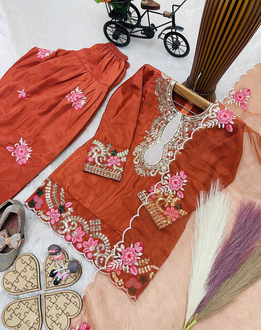 Ynf Heavy Crepe RIN234 245 Kids Wear Wholesale Kids Suit Kids Festive Wear Kids Party Wear Ethnic Manufacturer- Kids Exports