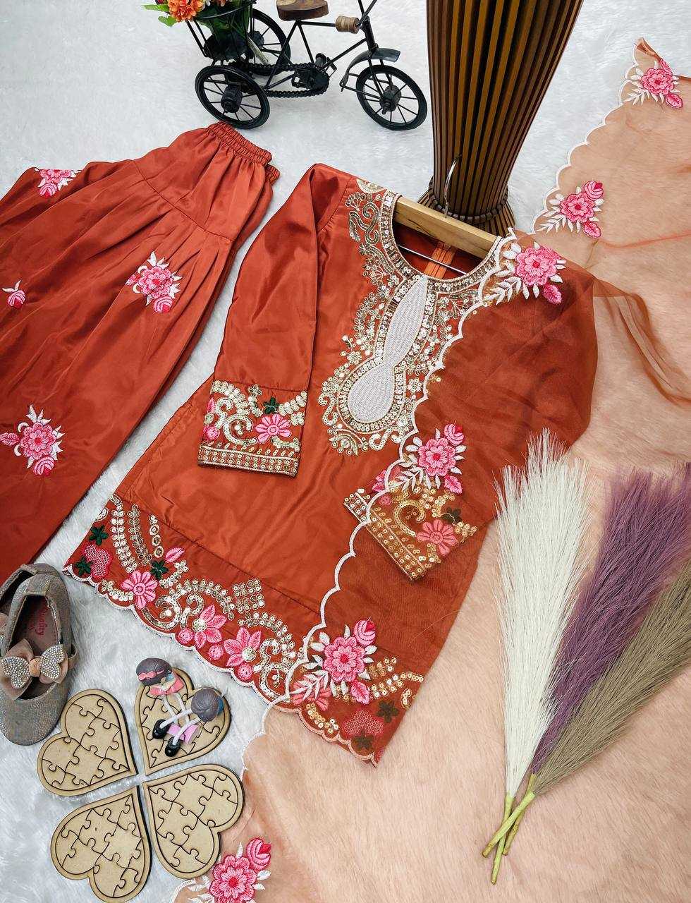 Ynf Heavy Crepe RIN234 245 Kids Wear Wholesale Kids Suit Kids Festive Wear Kids Party Wear Ethnic Manufacturer- Kids Exports