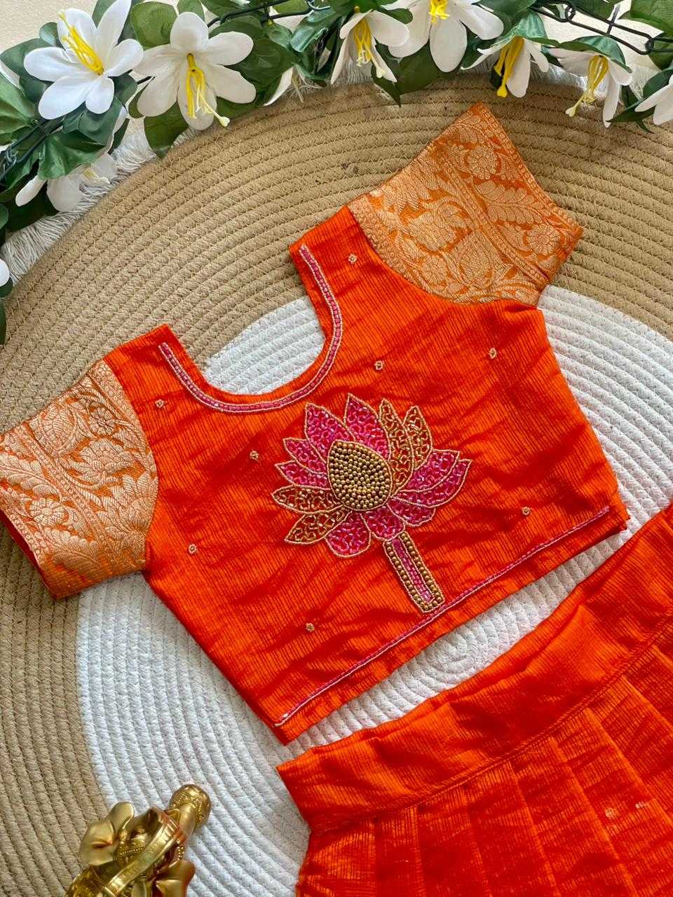 Ynf Kota Checks KESH505 Lotus Kids Wear Wholesale Kids Lehenga Kids Designer Frock Kids Party Wear Ethnic Manufacturer- Kids Exports