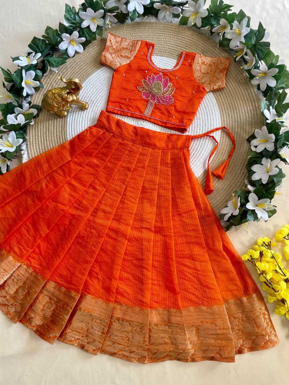 Ynf Kota Checks KESH505 Lotus Kids Wear Wholesale Kids Lehenga Kids Designer Frock Kids Party Wear Ethnic Manufacturer- Kids Exports