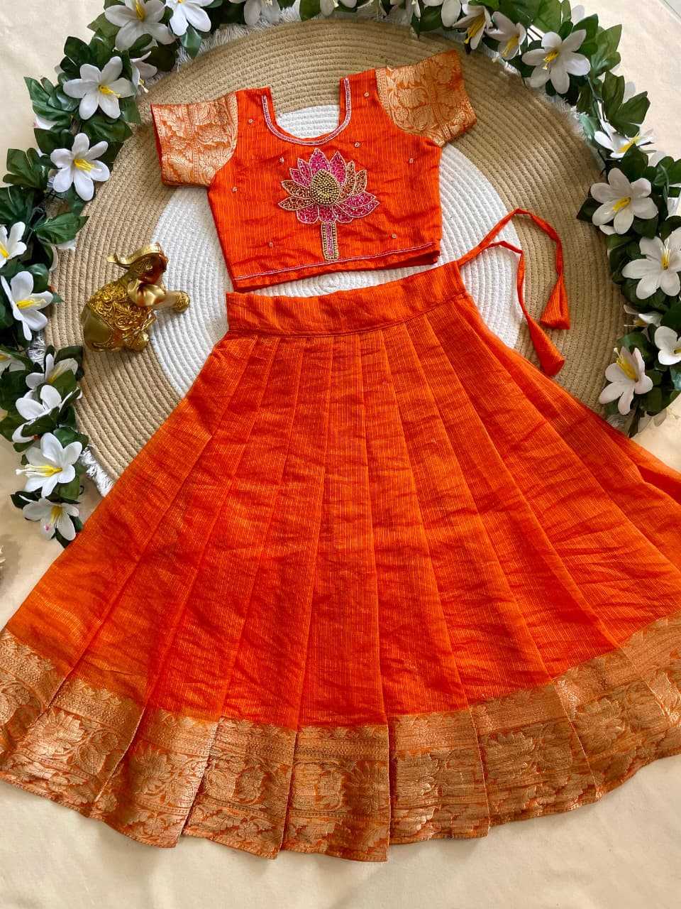 Ynf Kota Checks KESH505 Lotus Kids Wear Wholesale Kids Lehenga Kids Designer Frock Kids Party Wear Ethnic Manufacturer- Kids Exports