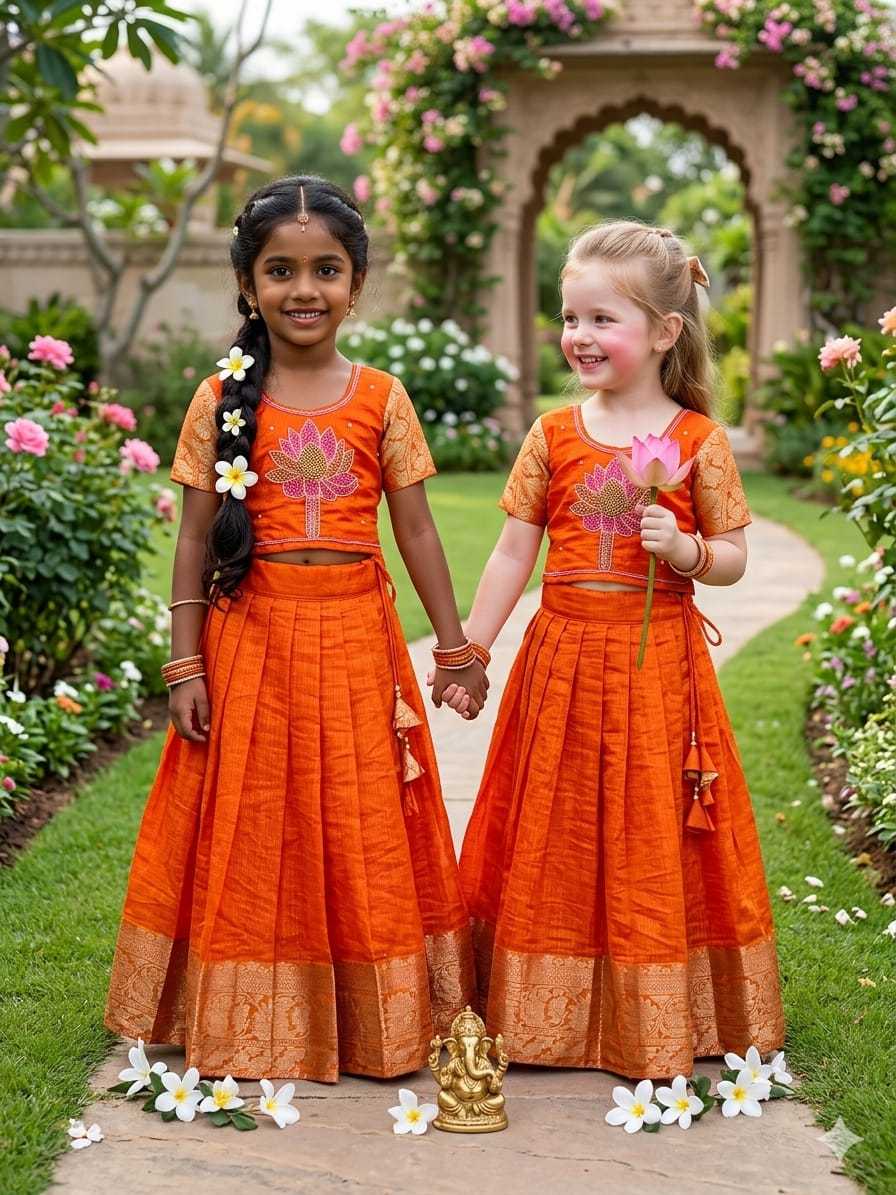 Ynf Kota Checks KESH505 Lotus Kids Wear Wholesale Kids Lehenga Kids Designer Frock Kids Party Wear Ethnic Manufacturer- Kids Exports