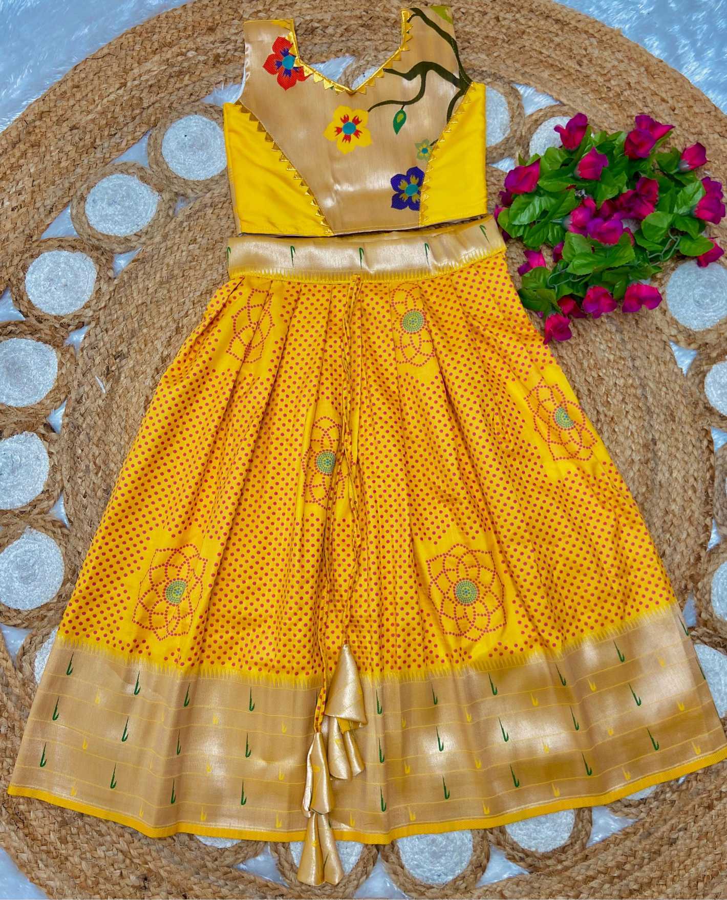 Ynf Paithani Silk KESH685 Chaarika Kids Wear Wholesale Kids Lehenga Kids Lehenga Choli Baby Girl Lehenga Manufacturer- Kids Exports