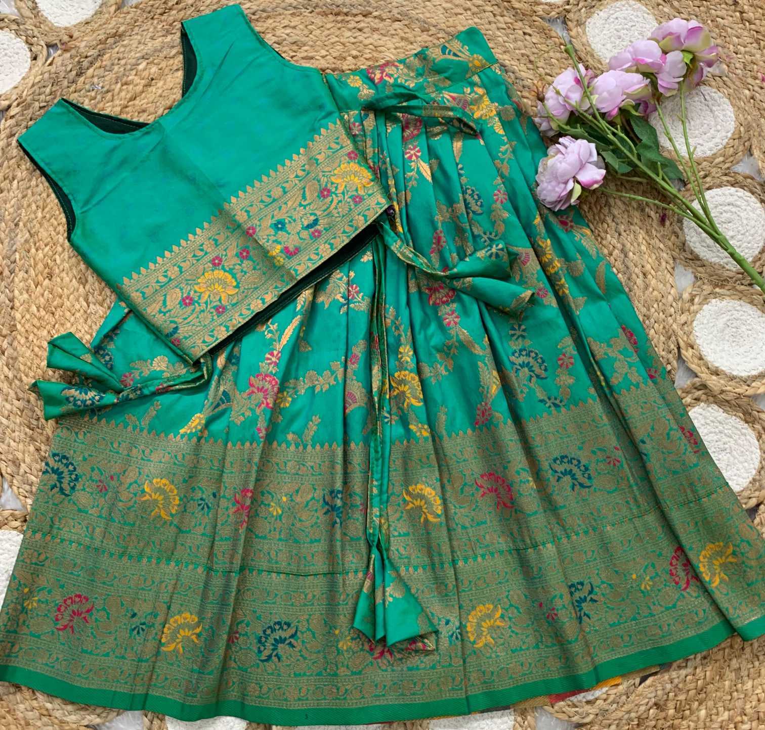 Ynf Paithani Silk KESH685 Chaarika Kids Wear Wholesale Kids Lehenga Kids Lehenga Choli Baby Girl Lehenga Manufacturer- Kids Exports