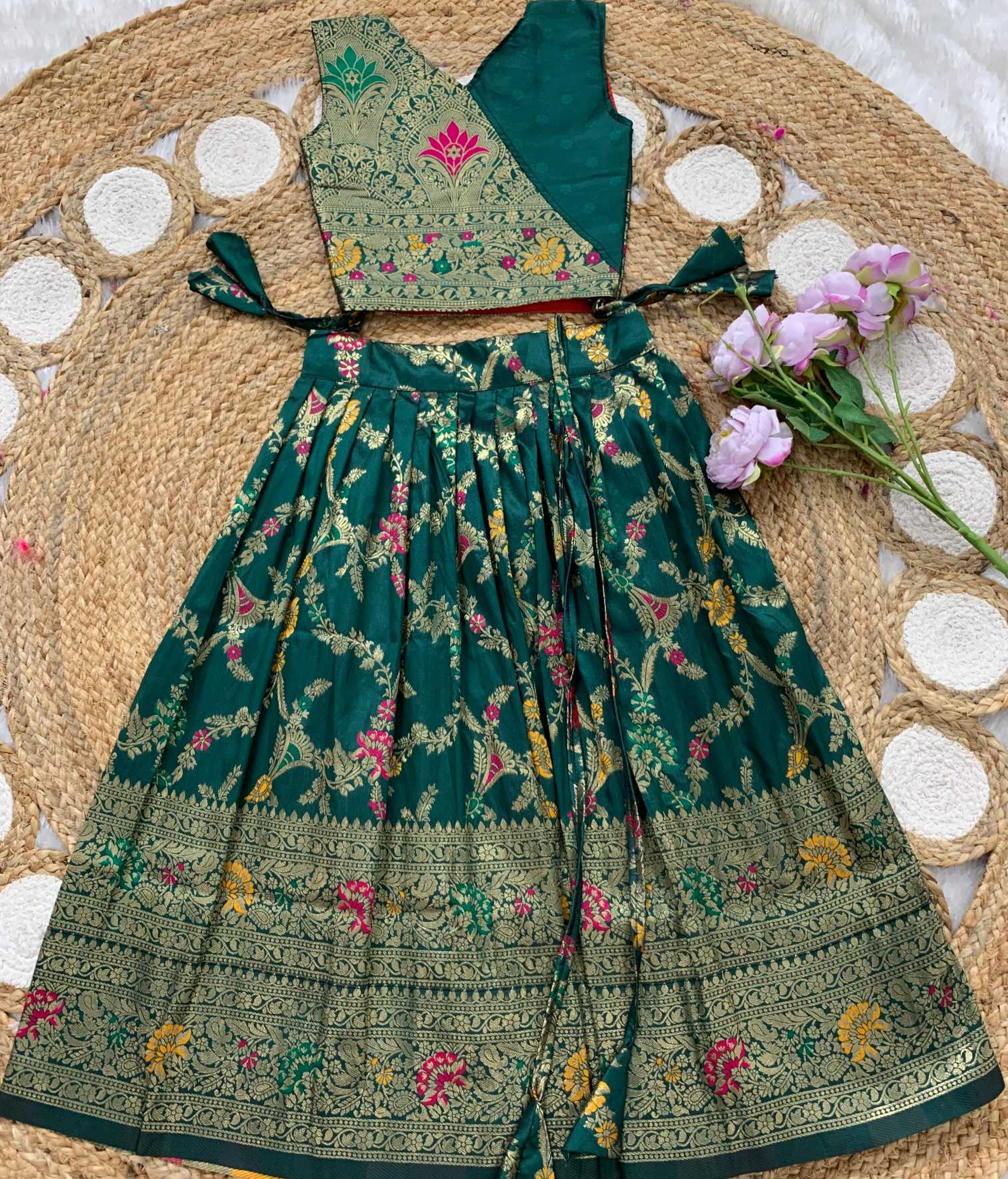 Ynf Paithani Silk KESH685 Chaarika Kids Wear Wholesale Kids Lehenga Kids Lehenga Choli Baby Girl Lehenga Manufacturer- Kids Exports