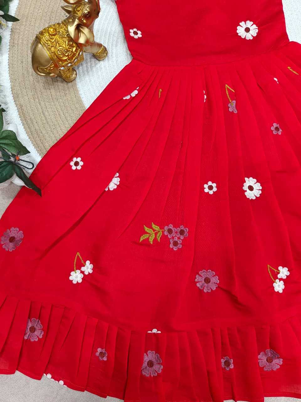 Ynf Pure Cotton KESH505 Summer Kids Wear Wholesale Kids Gown Kids Designer Frock Kids Party Wear Ethnic Manufacturer- Kids Exports
