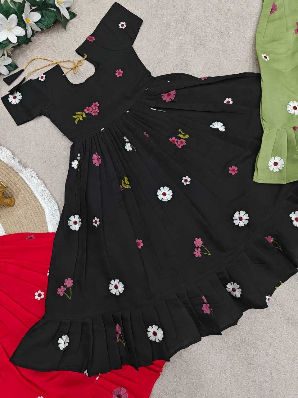 Ynf Pure Cotton KESH505 Summer Kids Wear Wholesale Kids Gown Kids Designer Frock Kids Party Wear Ethnic Manufacturer- Kids Exports
