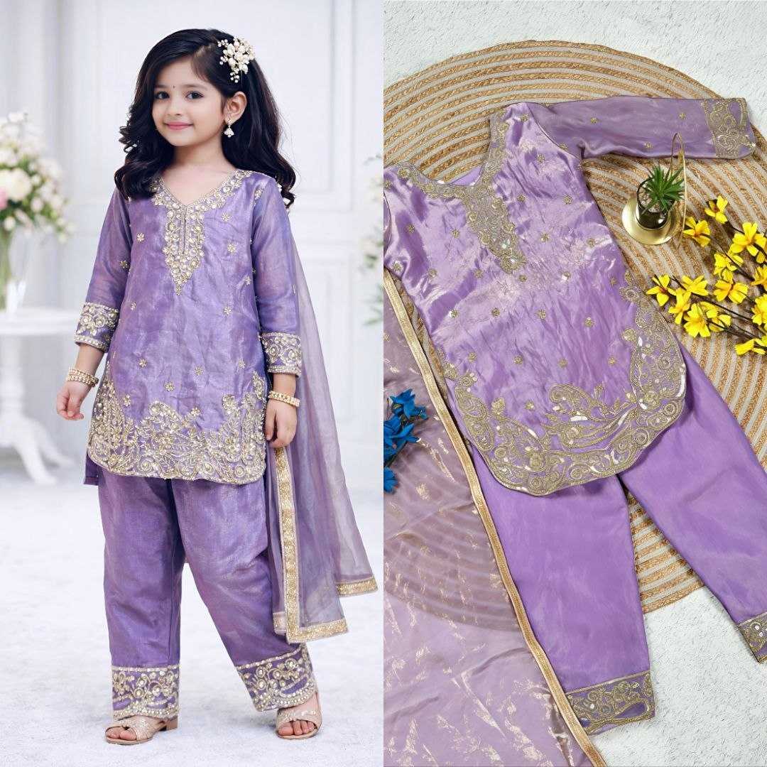 Ynf Pure Silk KESH167 GMY Kids Wear Wholesale Kids Suit Kids Traditional Outfits Kids Party Wear Ethnic Manufacturer- Kids Exports