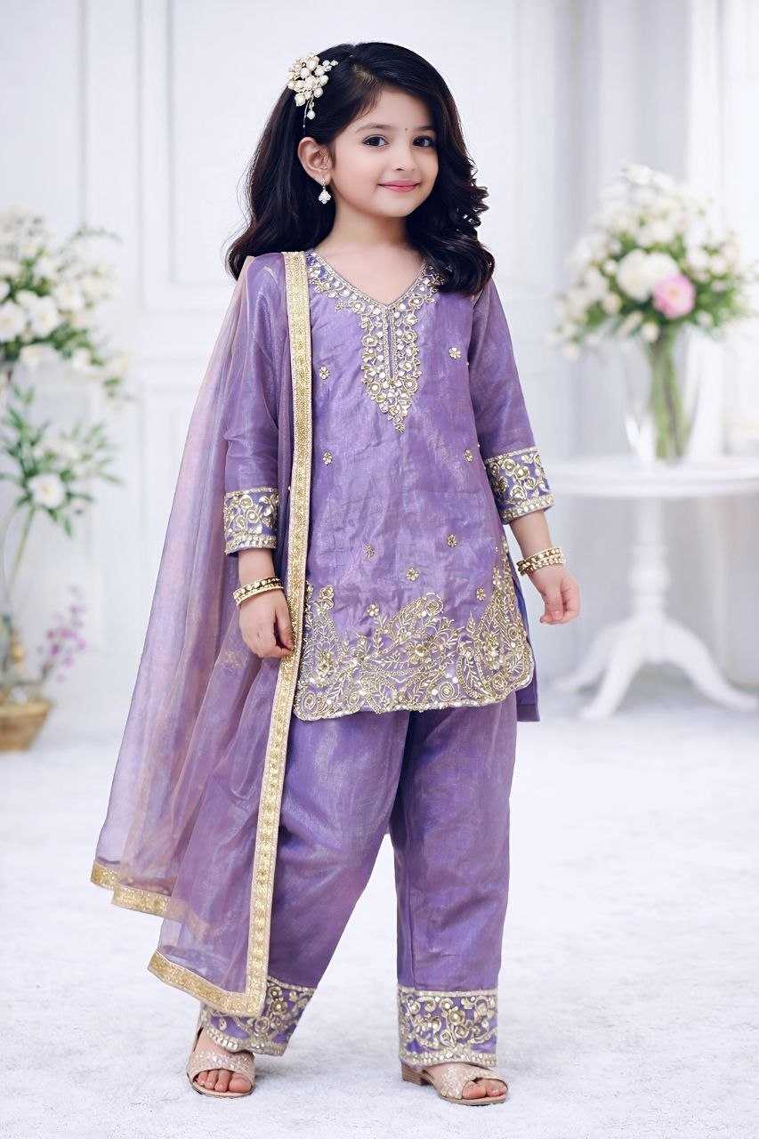 Ynf Pure Silk KESH167 GMY Kids Wear Wholesale Kids Suit Kids Traditional Outfits Kids Party Wear Ethnic Manufacturer- Kids Exports