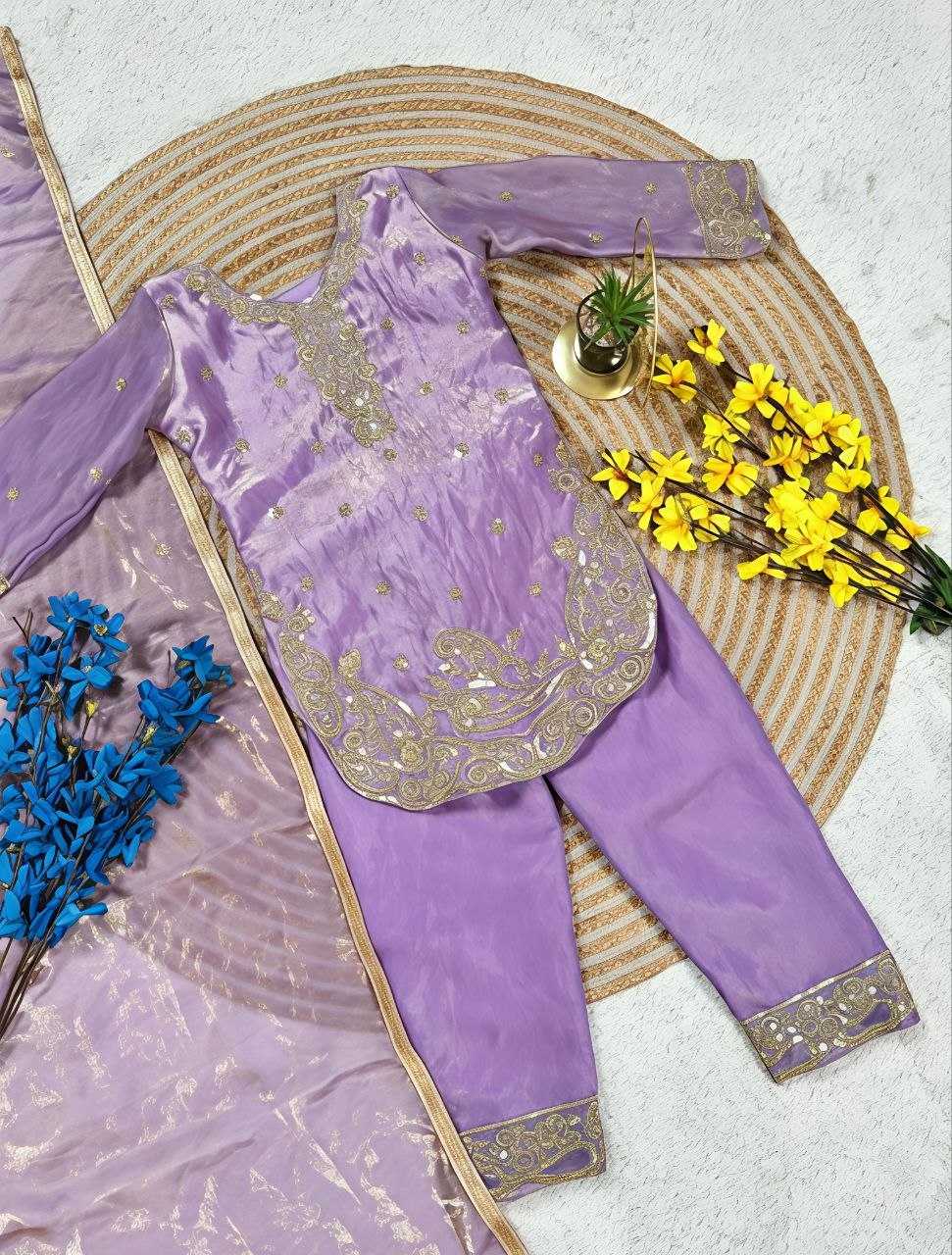 Ynf Pure Silk KESH167 GMY Kids Wear Wholesale Kids Suit Kids Traditional Outfits Kids Party Wear Ethnic Manufacturer- Kids Exports