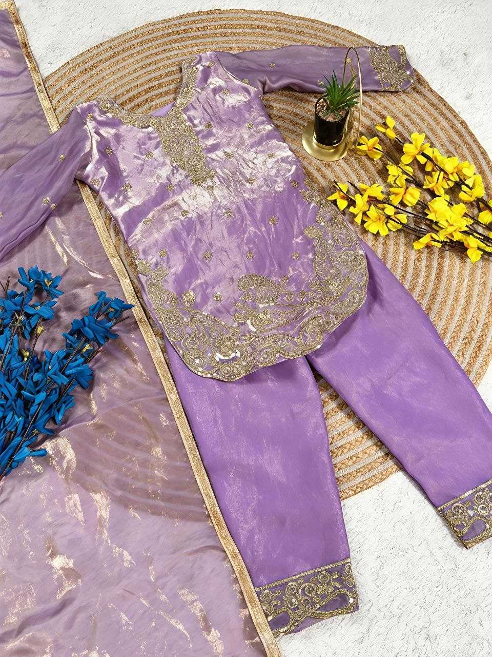Ynf Pure Silk KESH167 GMY Kids Wear Wholesale Kids Suit Kids Traditional Outfits Kids Party Wear Ethnic Manufacturer- Kids Exports