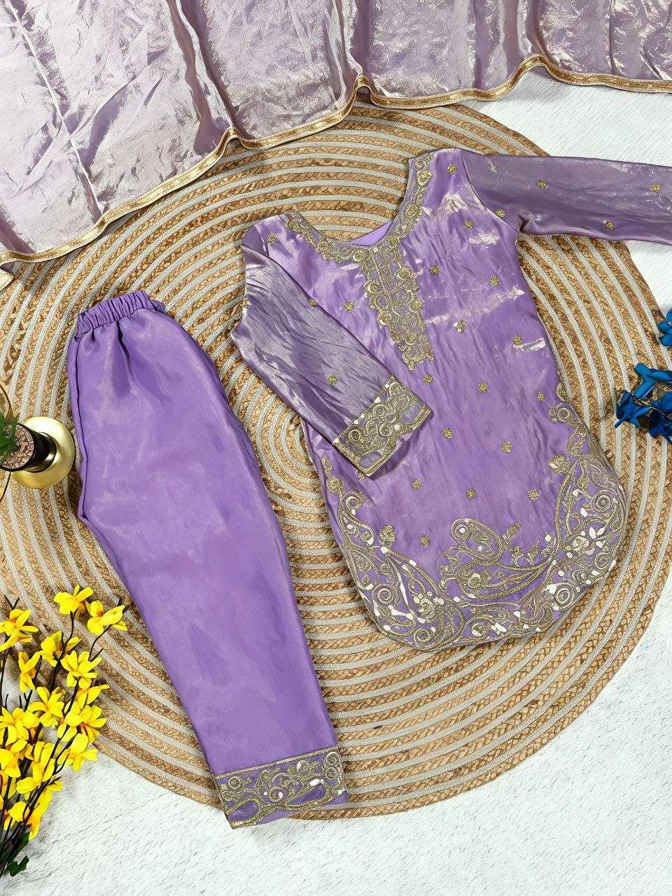 Ynf Pure Silk KESH167 GMY Kids Wear Wholesale Kids Suit Kids Traditional Outfits Kids Party Wear Ethnic Manufacturer- Kids Exports